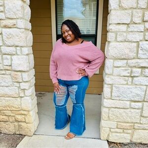 Cute Classy Off Shoulder Sweater Top
